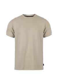 ROADSIGN® australia - Herren T-Shirt Desert Knit aus Baumwollmischung, mit Rundhalsauschnitt, moderner Look für Alltag und Freizeit - beige