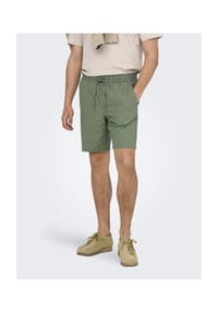 ONLY & SONS - Shorts Linus, Leinenanteil, Gummibund, für Herren - 197502  SEA SPRAY