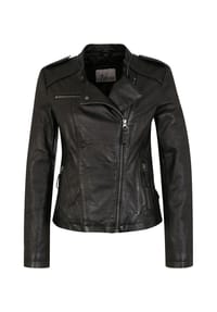 7eleven - Bikerjacke Isabelle mit asymmetrischem Reißverschluss - black