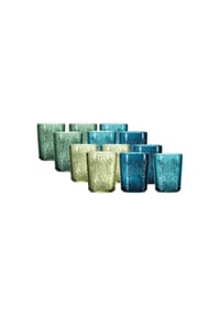 Ritzenhoff & Breker Whiskygläser Bari 350 ml 12er Set blau-grün - BARI - blau-grün