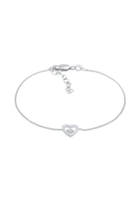 elli. DIAMONDS - Armband Herz Liebe Romantik Diamant (0.03 Ct) 925 Silber - Silber