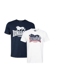 LONSDALE™ - Shirt Kurzarm-T-Shirt LOSCOE im 2er-Pack mit Rundhalsausschnitt - weiß