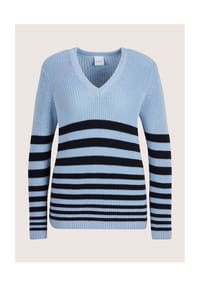 MADELEINE - Moderner Strickpullover im Ringel-Design - bleu / marine