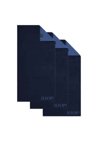JOOP! - Handtuch Classic / Infinity Kollektion, 3er Pack - 50x100 cm, Walkfrottier - Anthrazit