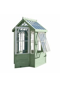 LOBERON - Gartenhaus Anyós grün/weiß - 