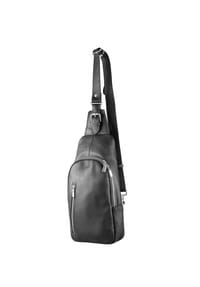 collezione alessandro® - Brusttasche Achilles echtes Leder, viele Fächer - schwarz