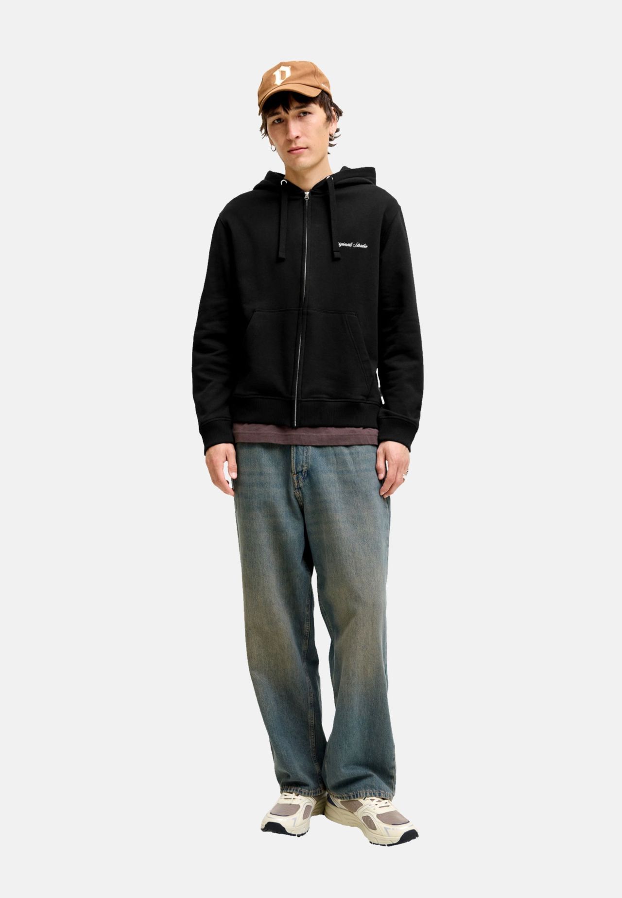 Originals By Jack & Jones Sweatjacke "Norrebro", Tunnelzug, FüR Herren, Schwarz, L