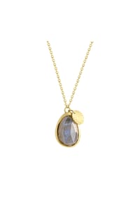 jamelli - Halskette 925/- Sterling Silber 1 Labradorit 5,20ct. - gelb