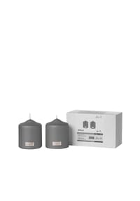Fink Living CANDLE - metallic Stumpenkerze CANDLE - grau