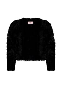 Vera Mont - Strickbolero, 3/4-Arm, Fransen, für Damen - 4715 DEEP DAHLIA