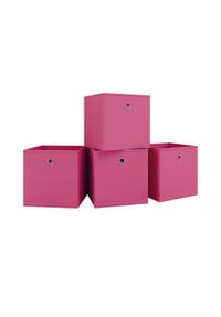VCM. 4er Set Faltbox | Klappbox Stoff Kiste | Faltschachtel | Maße ca. H. 28 x B. 27 x T. 27 cm | Regalbox - Boxas - VCM Boxas - Blau