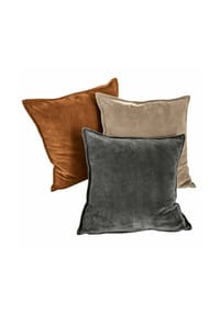 LOBERON - Kissenhülle 3er Set Lumeau orange/grau/beige - orange/grau/beige