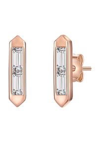 GLANZSTÜCKE MÜNCHEN - Damen Ohrringe aus 925/- Sterling Silber in Roségold mit Topas - roségold