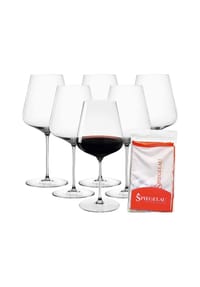 SPIEGELAU Bordeauxgläser + Poliertuch Definition 750 ml 6er Set transparent - DEFINITION - transparent