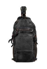 X-Zone - Crossover Bag Echt Leder, Made In Italy - cognac