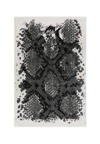 WECONhome - Kurzflorteppich Phyton - Naturinspiriertes Phyton-Relief im Africa-Look - grau schwarz
