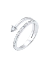 elli. - Ring Pfeil Zart Zirkonia Kristalle 925 Sterling Silber - Silber