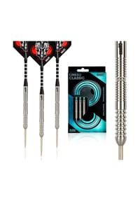COFI - One80 Steeldarts Set mit Flights und Schäften 22 Gramm - Schwarz 14 × 1 × 1 cm