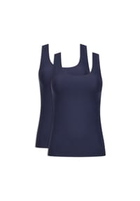 CHANTELLE - Damen Top, 2er Pack - Unterhemd, SoftStretch, nahtlos - Dunkelblau