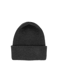 CAPO - Formstrickmütze Merinowolle Umschlag 2fach, - anthracite
