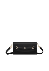 AIGNER WALLET ON STRAP - Brieftasche mit Kettenriemen, Leder, für Damen - 0002  BLACK