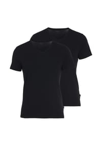 JOOP! - Herren T-Shirts, V-Neck, 2er Pack - Everyday, Unterziehshirt, Cotton Stretch - Schwarz