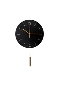 COFI - runde Wanduhr Dämmerung mit geräuschlosem Uhrwerk Quarzmechanismus - Schwarz 30 × 30 × 2,5 cm