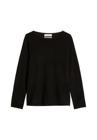 Marc O'Polo - Damen Strickpullover - Knit Pullover, Merinowolle, Feinstrick, U-Boot-Ausschnitt, Slim Fit - Dunkelblau