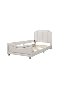 KOMHTOM - Kinderbett 90/200 cm in Beige mit Lattenrost - Beige