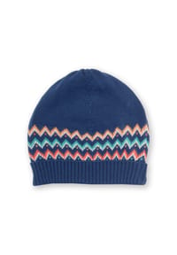 KITE - Kinder Hygge Mütze Zickzack Bio-Baumwolle - blau