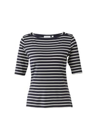 comma, - Shirt, U-Boot-Ausschnitt, für Damen - 59G4 BLUE