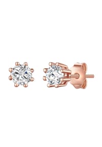 Luluandjane - Damen Ohrringe aus 925/- Sterling Silber in Roségold mit Zirkonia - roségold