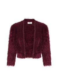 Vera Mont - Strickbolero, 3/4-Arm, Fransen, für Damen - 4715 DEEP DAHLIA