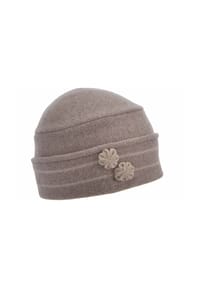 SEEBERGER - Wollmütze, Blume, für Damen - 2425 BURG/ROSEWOOD