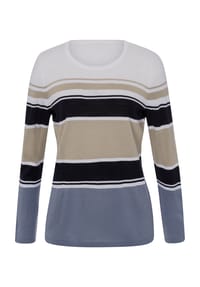 SIEH AN! - Strickpullover - ecru-beige-taubenblau