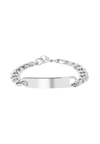 Adelia's - Adelia's Herren Panzerarmband aus Edelstahl - silber
