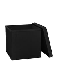 VCM. - Stoff Sitztruhe | Maße ca. H. 38 x B. 38 x T. 38 cm | Kiste für flexiblen Einsatz in allen Wohnräumen | Aufbewahrungsbox | Sitzhocker - Boxas - Anthrazit