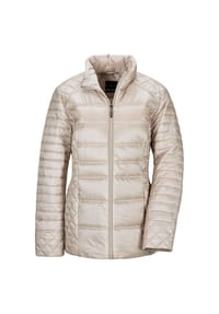 GOLDNER - Kurzgröße:  Übergangsjacke mit Muster-Mix - blau