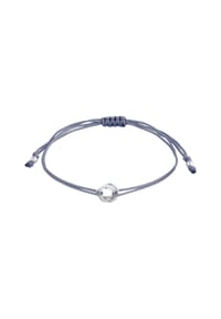 elli. - Armband Kreis Verschlungen Rund Textilband 925 Silber - Hellblau