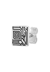 caї - Single Ohrstecker Silber 925 rhodiniert 925/- Sterling Silber ohne Stein - weiß