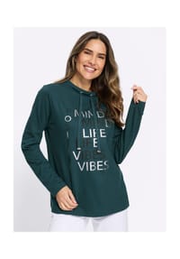 SIEH AN! - Sweatshirt - burgund-schwarz-bedruckt