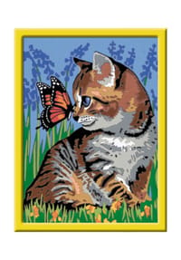 Ravensburger Malen nach Zahlen Malset "Katze mit Schmetterling" - Malen nach Zahlen - 