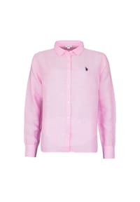U.S. POLO ASSN. - Bluse Hemd Button-Down Leinen - dunkelblau