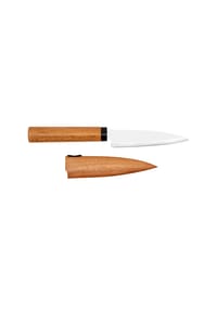 KAI - Select Utensilien Früchtemesser mit Holzscheide, Klinge 9 cm - silber