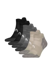 HEAD® - Unisex Sneaker-Wandersocken, 6er Pack - Hiking All Climates Sneaker 6P, Sportsocken, Logo - Schwarz