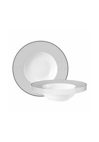 Seltmann Weiden Suppenteller No Limits Moments ø 23,7 cm 6er Set weiß-grau - NO LIMITS - weiß-grau