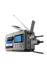 MANIKE - Pro Notfallradio mit Kurbel & 5000 mAh Akku - schwarz