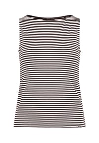 zero - Top, U-Boot-Ausschnitt, für Damen - 7810 BROWN/WHITE