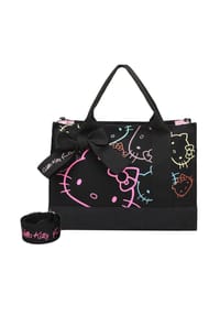 Fritzi aus Preußen Hello Kitty fritzi - Henkeltasche Tote Bag Canvas Limited Outline mit Hello Kitty-Print - Beige-Grau