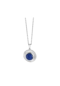 zeeme GEMSTONES - Halskette 925/- Sterling Silber 1 Lapislazuli 3,30ct. - weiß